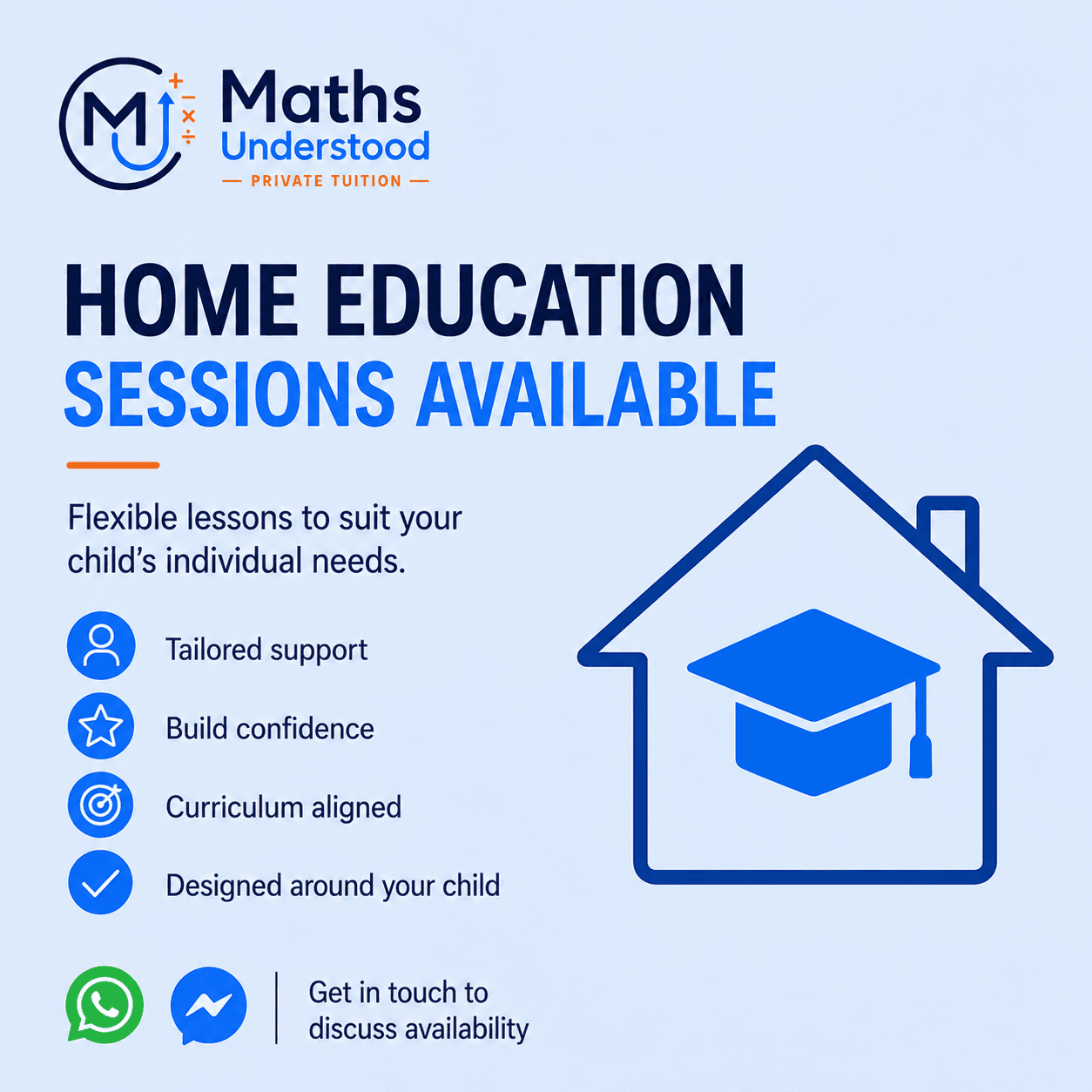Maths Understood home education sessions advert